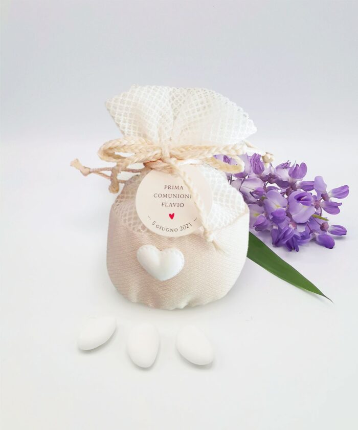Sacchetto base tonda, con cuore