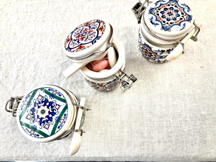 Bomboniera in ceramica: barattolino 6 cm - immagine 4