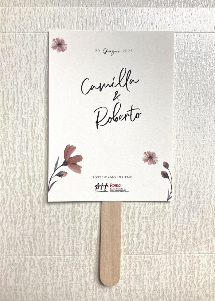 Ventaglio: Fiore rosa - immagine 2