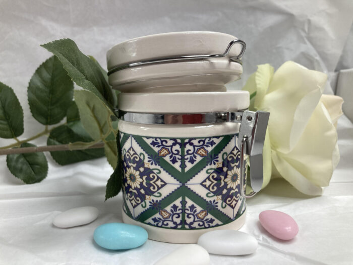 Bomboniera in ceramica: barattolo 10 cm - immagine 4