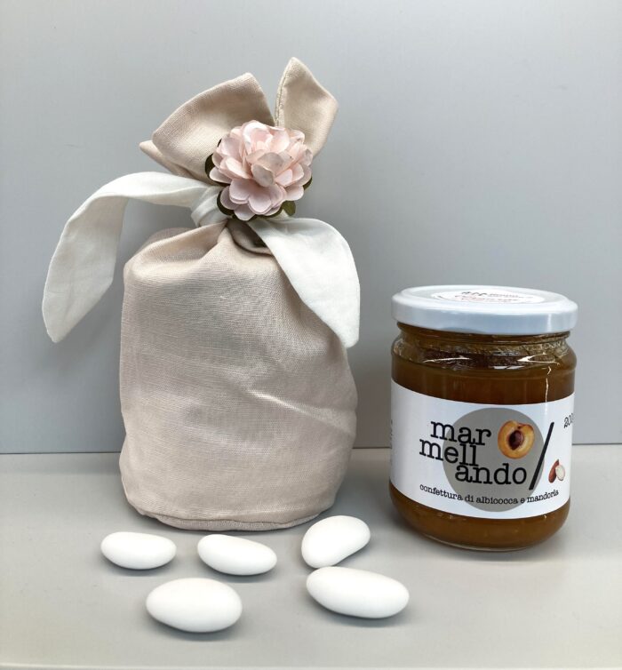 Bomboniera Marmellando 200 gr in sacchetto di lino: gusti misti - immagine 8