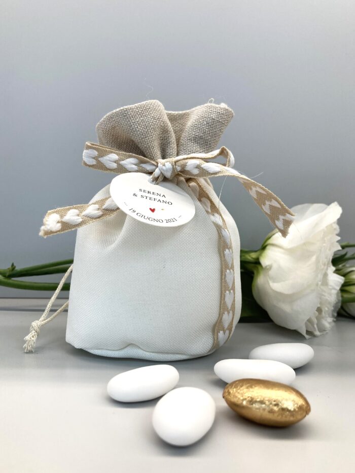 Sacchetto con nastro millecuori