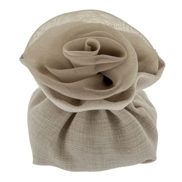 Sacchetto con rosa tortora - immagine 2