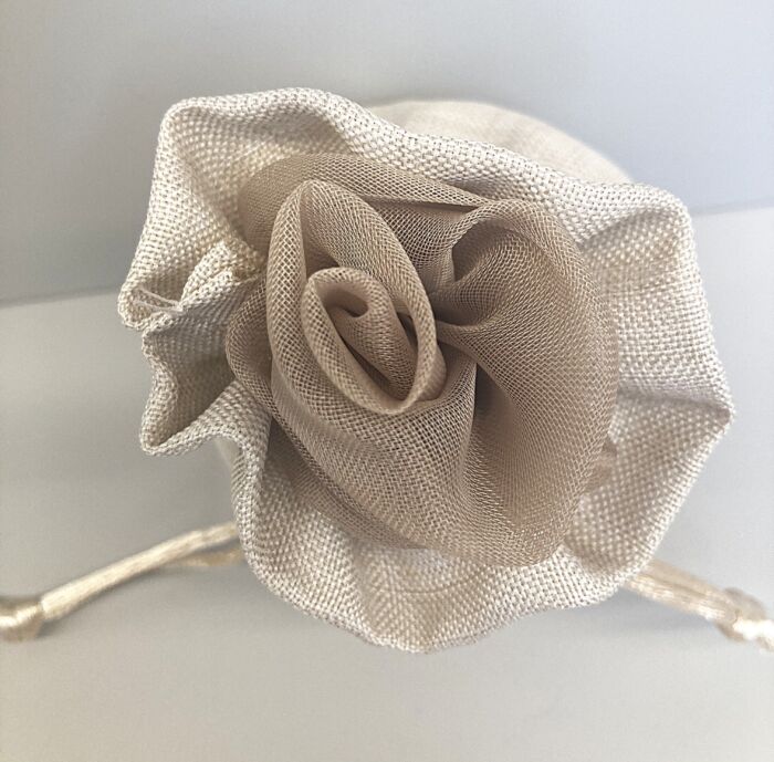 Sacchetto con rosa tortora - immagine 5